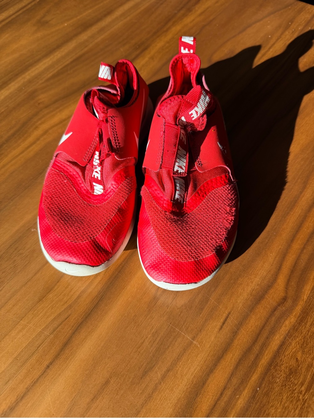 Nike red flex runner  Kids' Slip-On Athletic Shoes - size 1.5Y